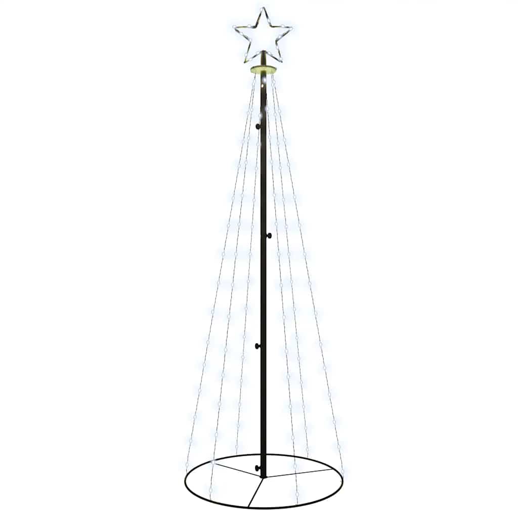 Vidaxl kegelkerstboom 108 LEDS 70x180 cm blanc froid