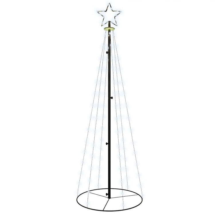 Vidaxl kegelkerstboom 108 LEDS 70x180 cm blanc froid