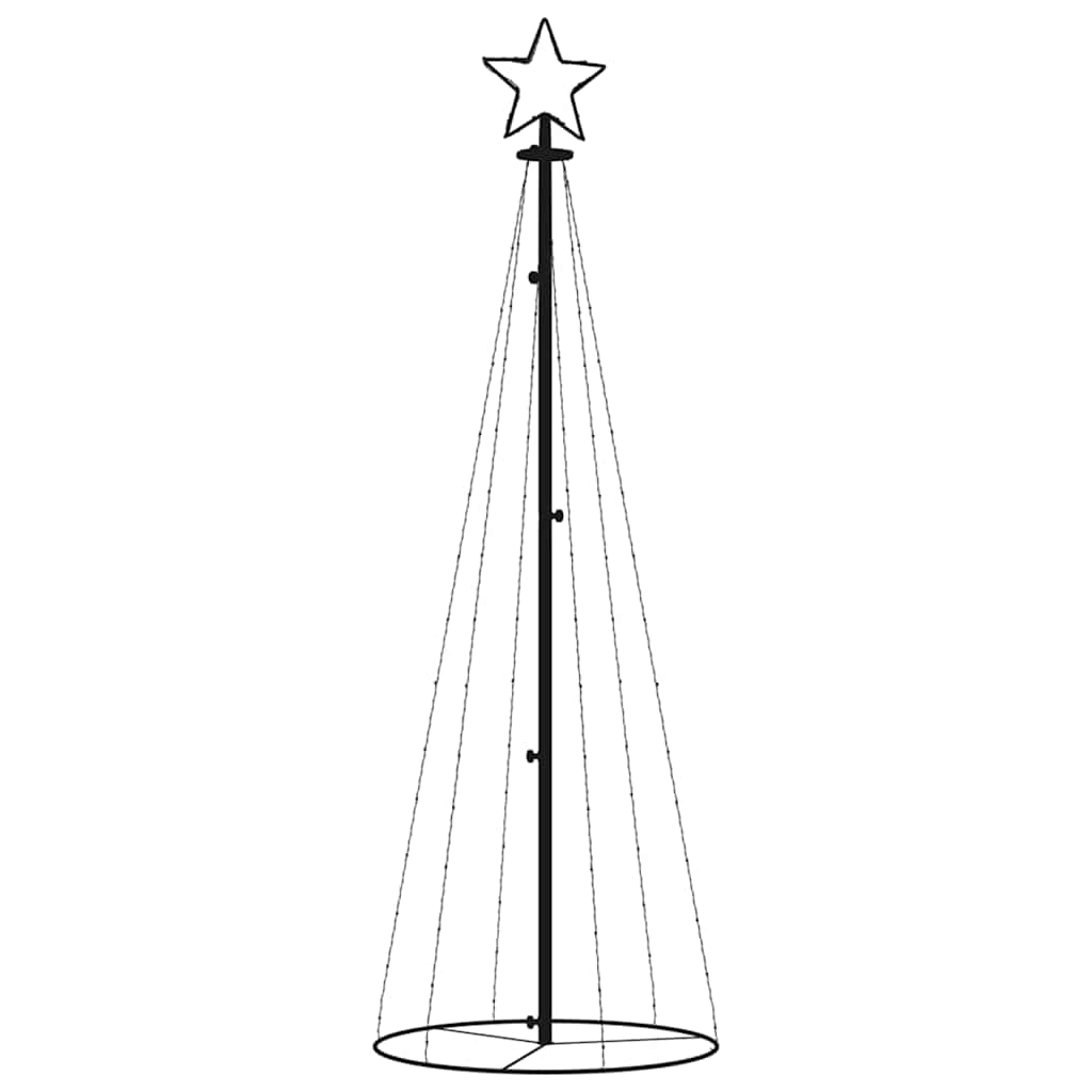 Vidaxl kegelkerstboom 108 LEDS 70x180 cm blanc froid