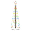 Vidaxl kegelkerstboom 108 LEDS 70x180 cm multi-colorants