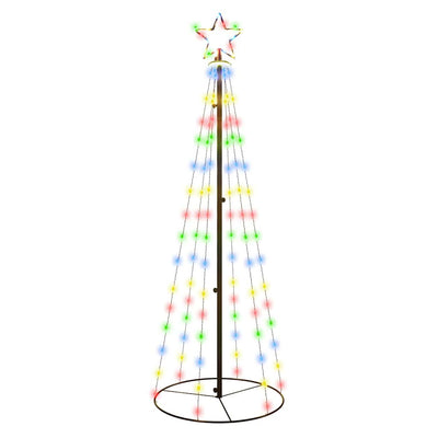 Vidaxl kegelkerstboom 108 LEDS 70x180 cm multi-colorants