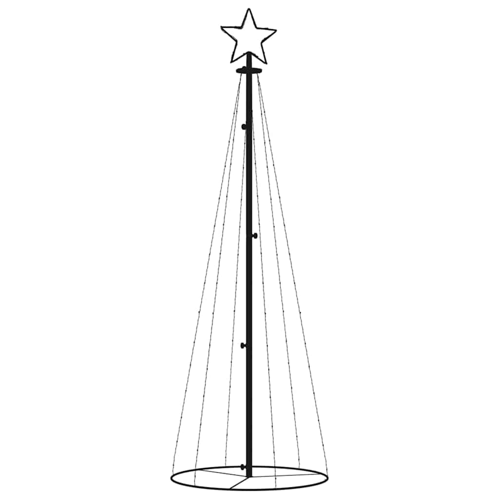 Vidaxl kegelkerstboom 108 LEDS 70x180 cm multi-colorants