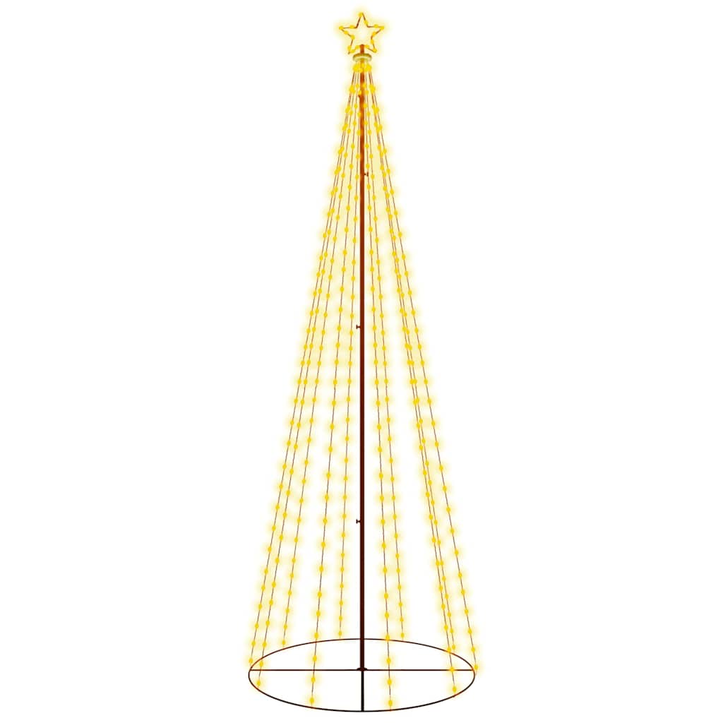 Vidaxl kegelkerstboom 310 LEDS 100x300 cm blanc chaud