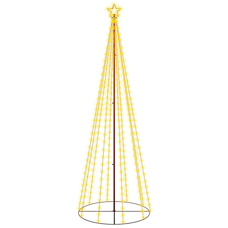 Vidaxl kegelkerstboom 310 LEDS 100x300 cm blanc chaud