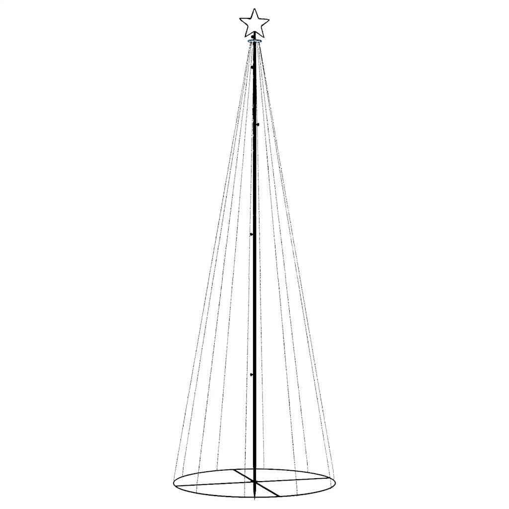 Vidaxl kegelkerstboom 310 LEDS 100x300 cm blanc chaud