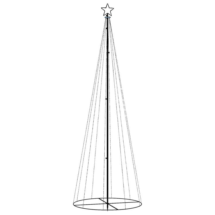 Vidaxl kegelkerstboom 310 LEDS 100x300 cm blanc froid