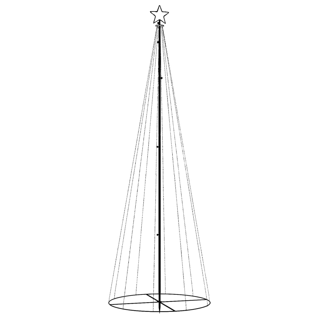 Vidaxl kegelkerstboom 310 LEDS 100x300 cm bleu