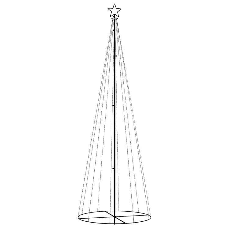 Vidaxl kegelkerstboom 310 LEDS 100x300 cm bleu