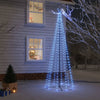 Vidaxl kegelkerstboom 310 LEDS 100x300 cm bleu
