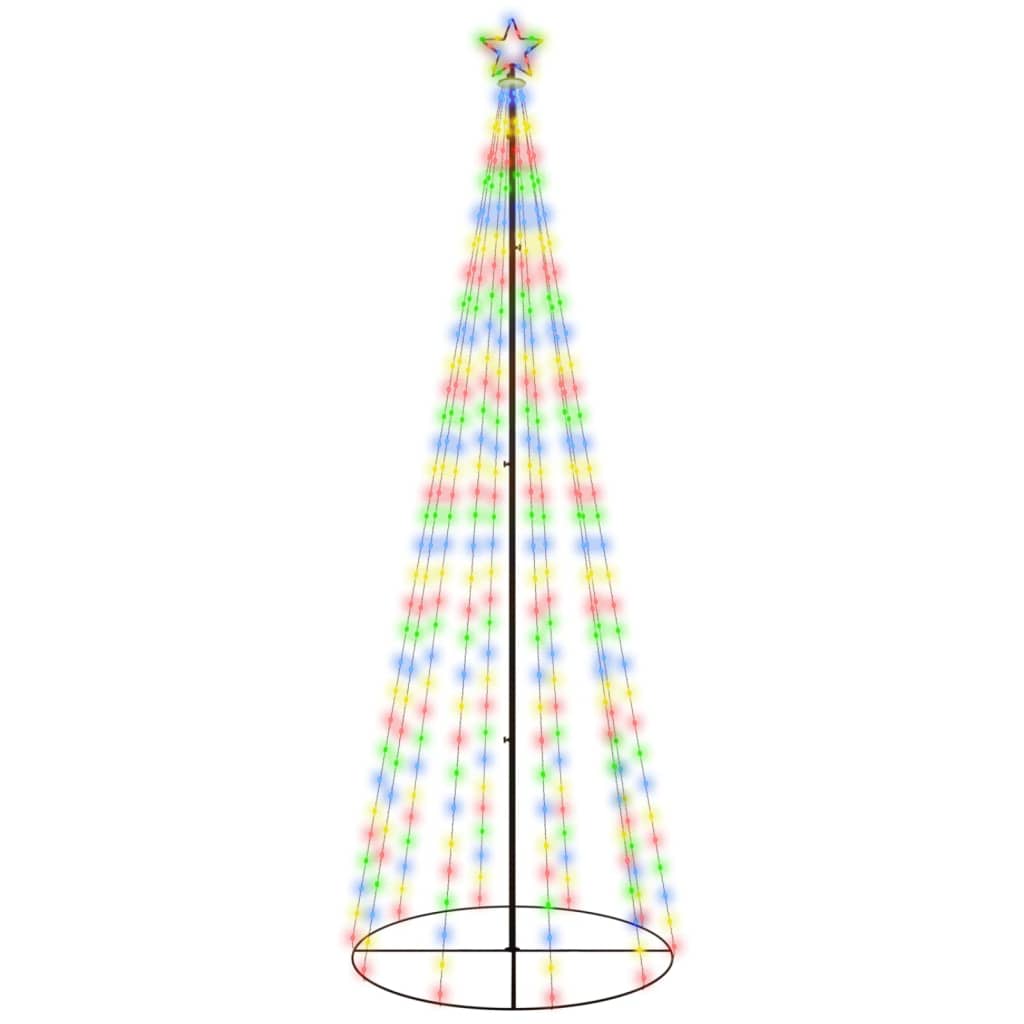 Vidaxl kegelkerstboom 310 LEDS 100x300 cm multi-colorant