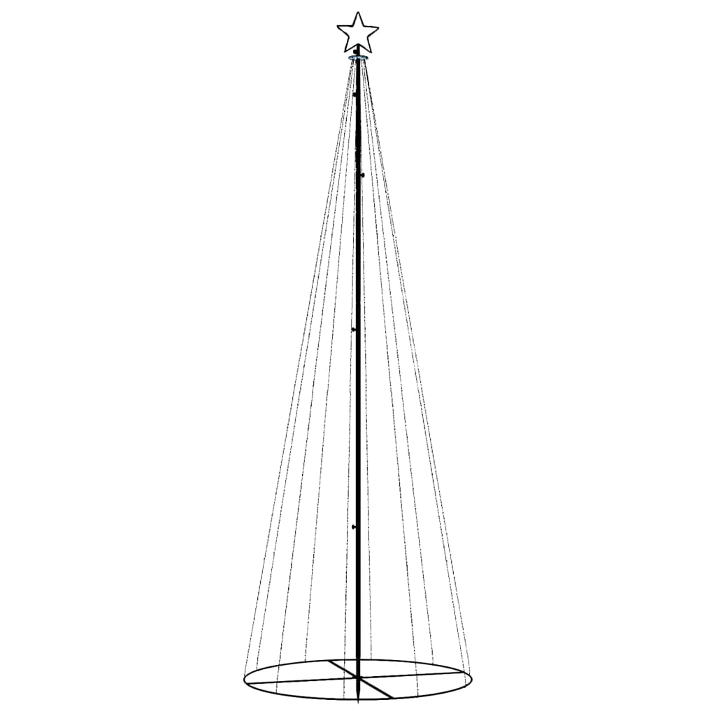 Vidaxl kegelkerstboom 310 LEDS 100x300 cm multi-colorant