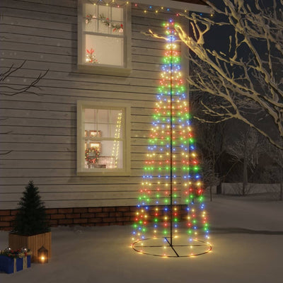 Vidaxl kegelkerstboom 310 LEDS 100x300 cm multi-colorant