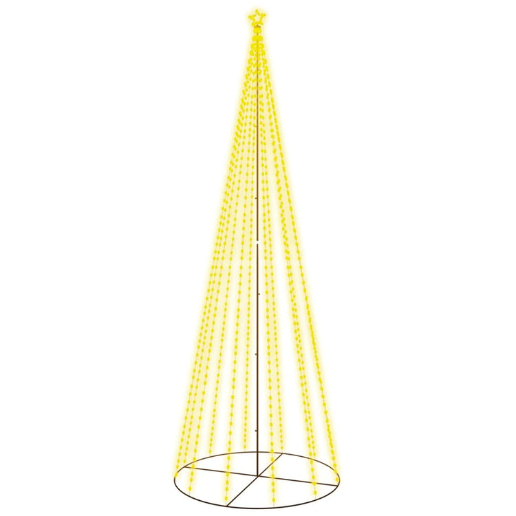 Vidaxl kegelkerstboom 732 LEDS blanc chaud 160x500 cm
