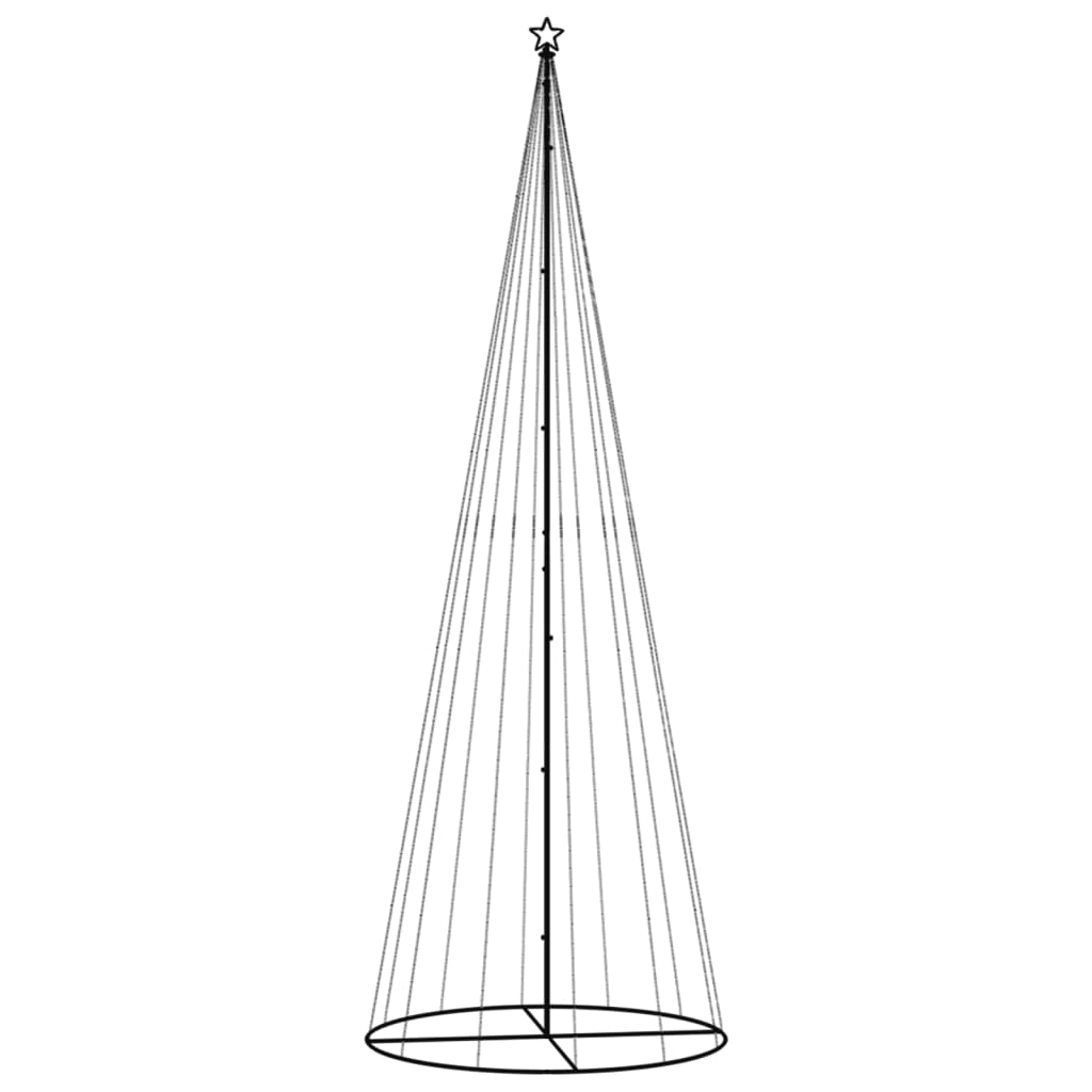Vidaxl kegelkerstboom 732 LEDS blanc chaud 160x500 cm