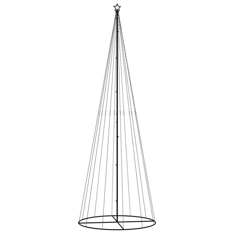 Vidaxl kegelkerstboom 732 LEDS blanc chaud 160x500 cm