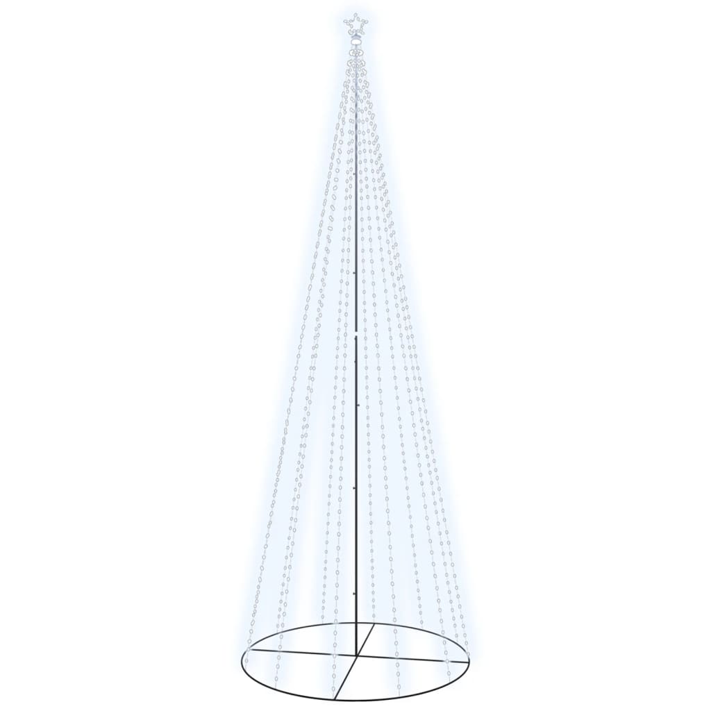 Vidaxl kegelkerstboom 732 LEDS blanc froid 160x500 cm