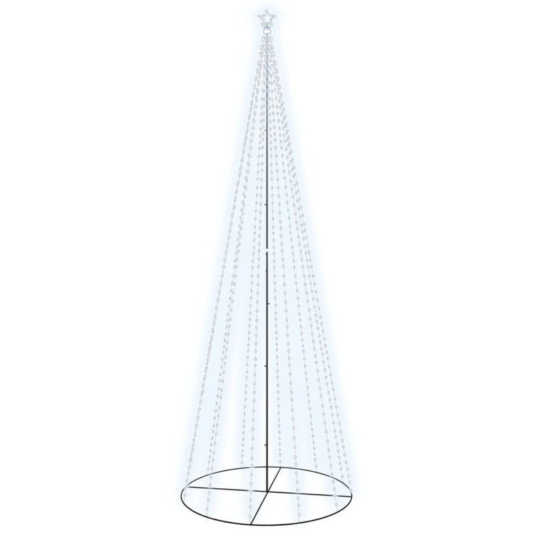 Vidaxl kegelkerstboom 732 LEDS blanc froid 160x500 cm