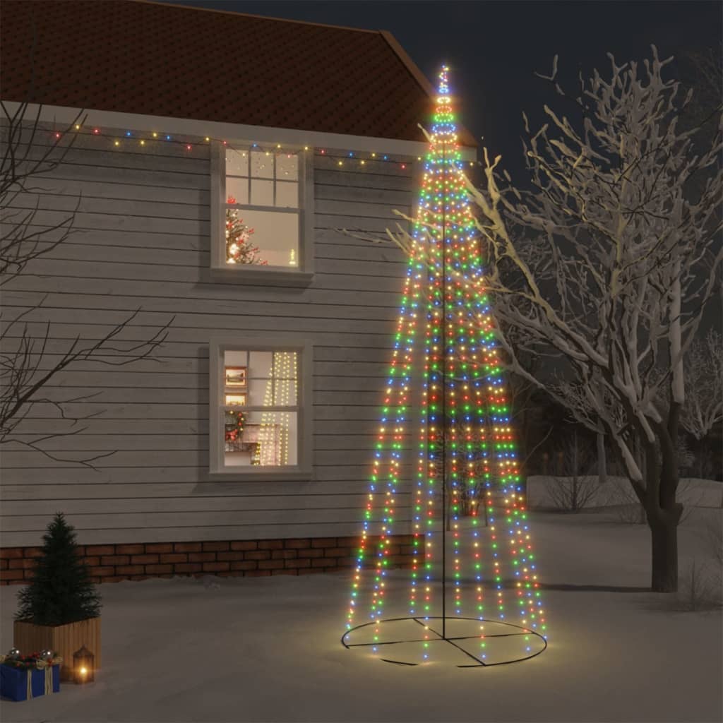 Vidaxl kegelkerstboom 732 LEDS Multicolore 160x500 cm