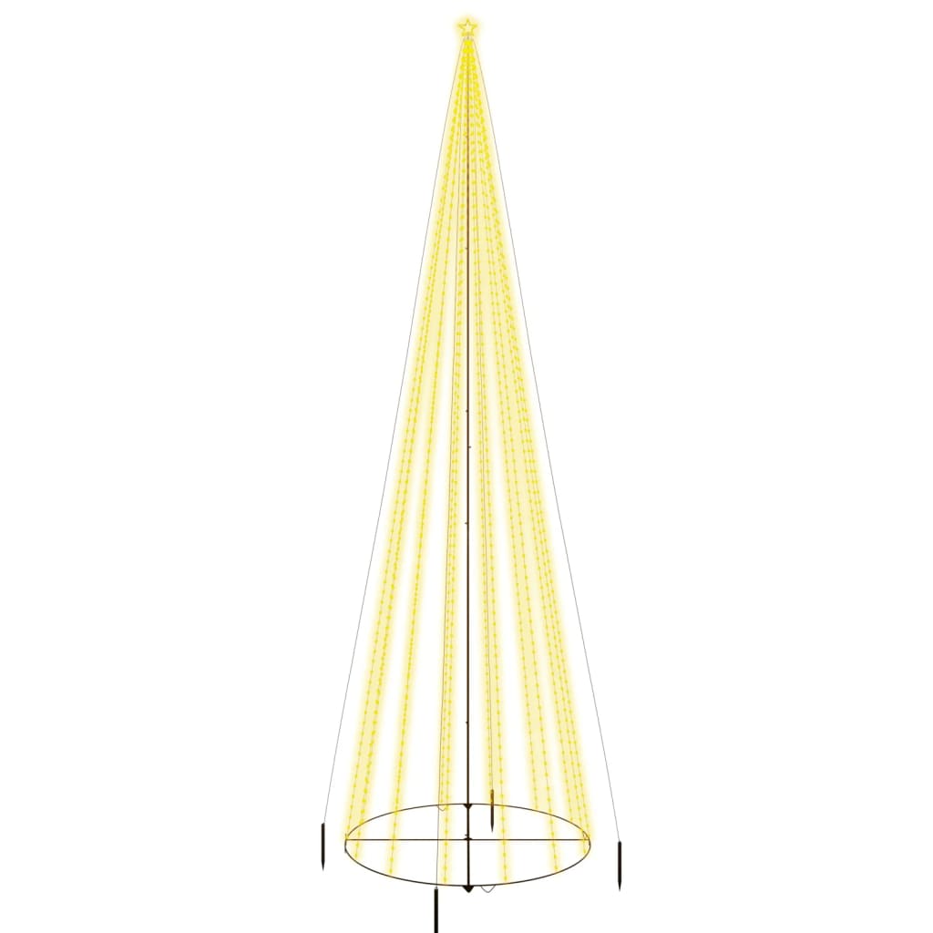 Vidaxl kegelkerstboom 1134 LEDS blanc chaud 230x800 cm