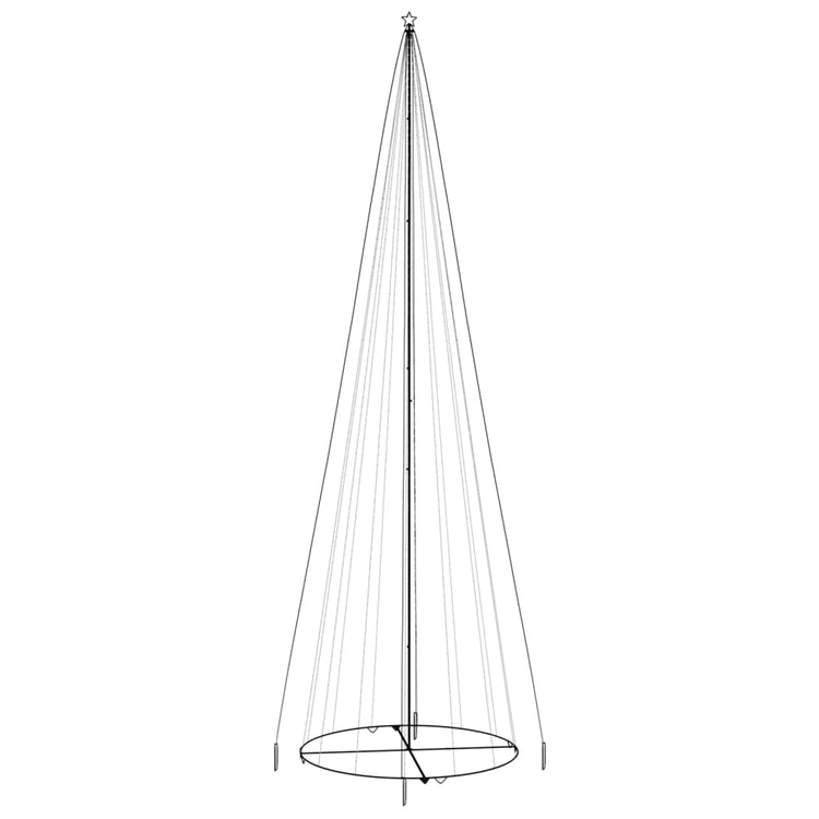 Vidaxl kegelkerstboom 1134 LEDS blanc chaud 230x800 cm