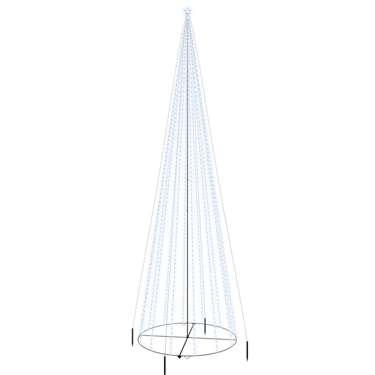 Vidaxl kegelkerstboom 1134 LEDS Cold White 230x800 cm