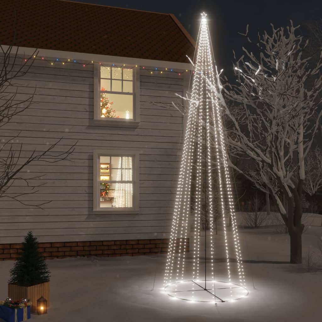 Vidaxl kegelkerstboom 1134 LEDS Cold White 230x800 cm