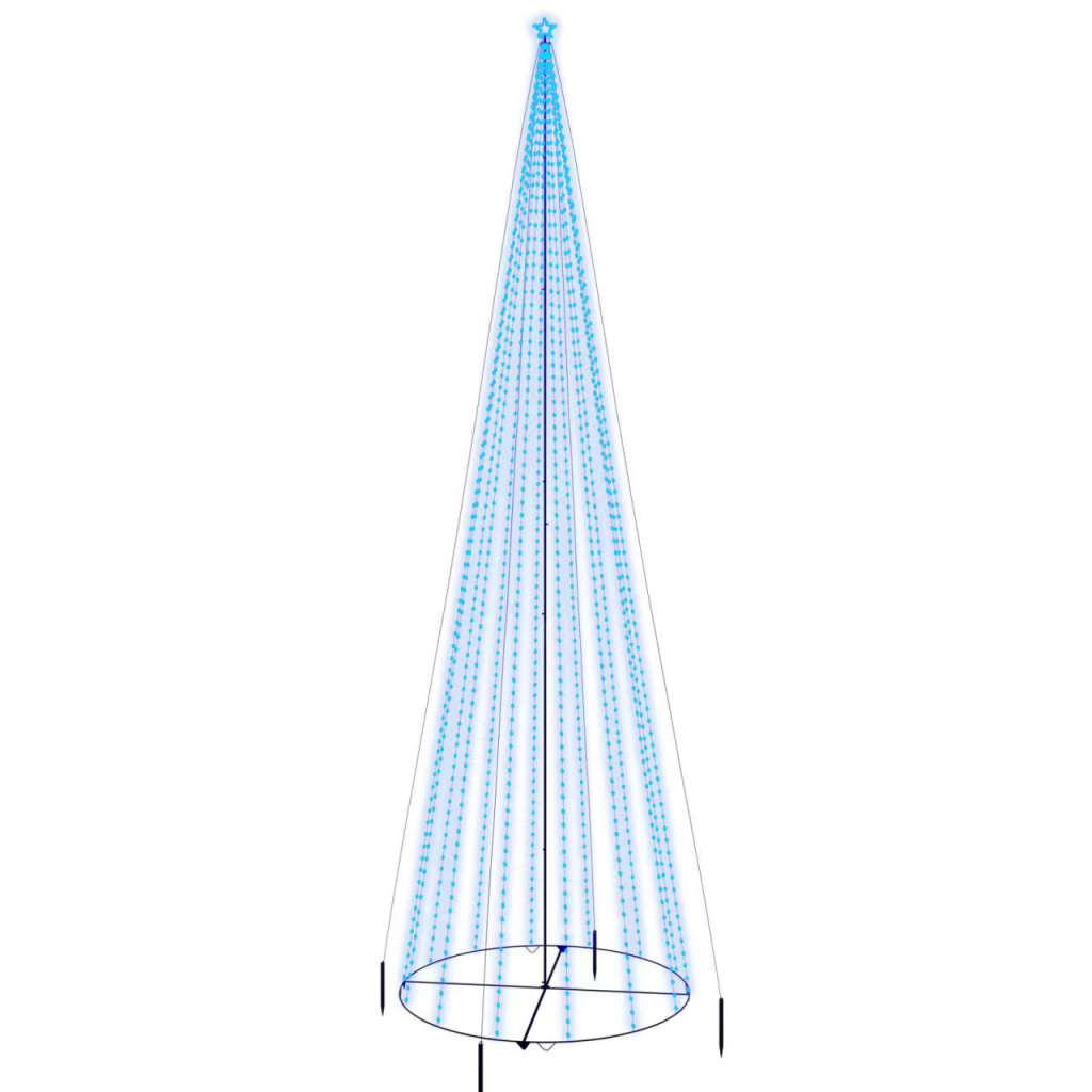 Vidaxl Kegelkerstboom 1134 LEDS BLUE 230X800 CM