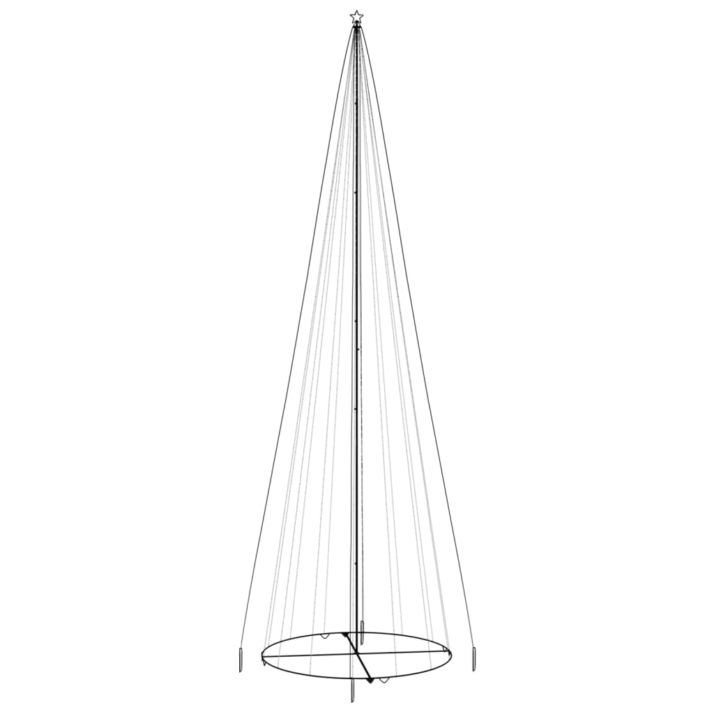 Vidaxl Kegelkerstboom 1134 LEDS BLUE 230X800 CM