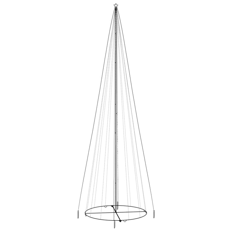 Vidaxl Kegelkerstboom 1134 LEDS BLUE 230X800 CM