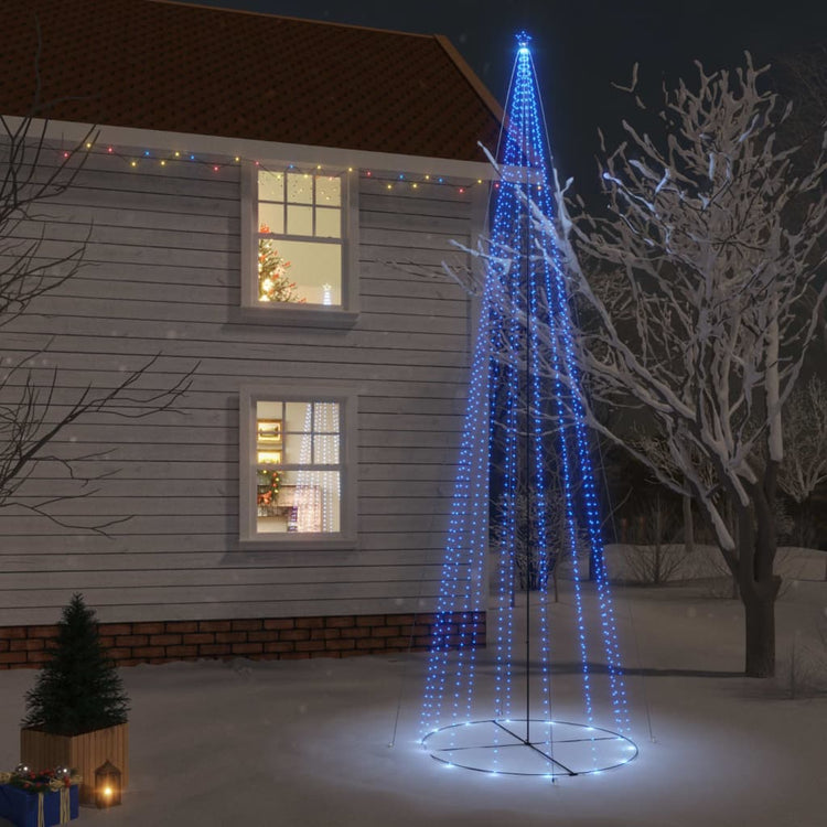Vidaxl Kegelkerstboom 1134 LEDS BLUE 230X800 CM