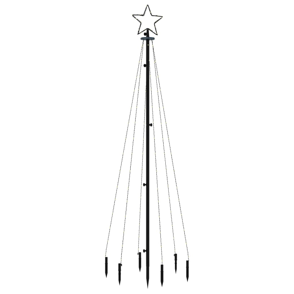 Vidaxl Christmas Tree avec broche terrestre 108 LEDS blanc chaud 180 cm