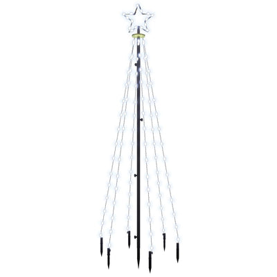 Vidaxl Christmas Tree avec broche de sol 108 LEDS Blanc froid 180 cm