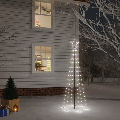Vidaxl Christmas Tree avec broche de sol 108 LEDS Blanc froid 180 cm