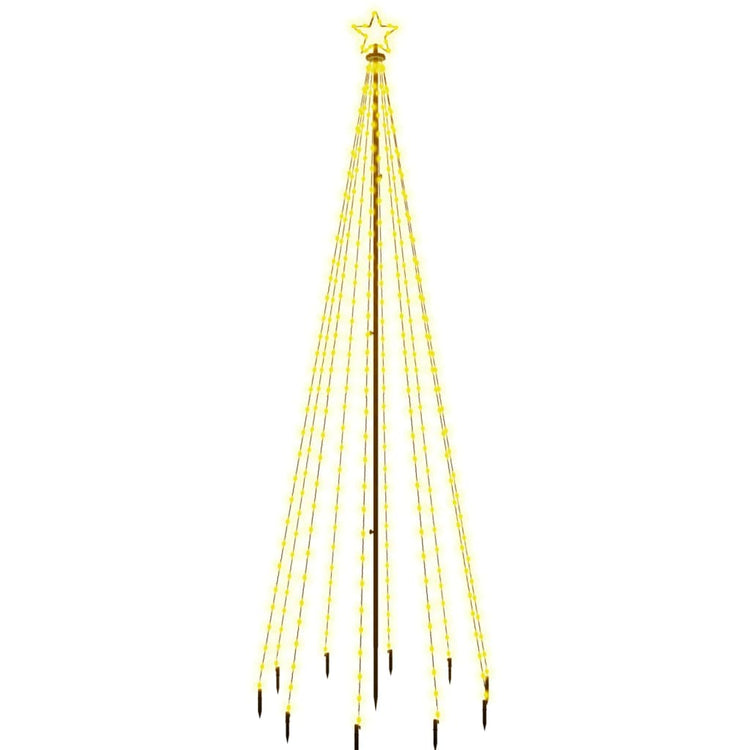 Vidaxl Christmas Tree avec broche de sol 310 LEDS blanc chaud 300 cm