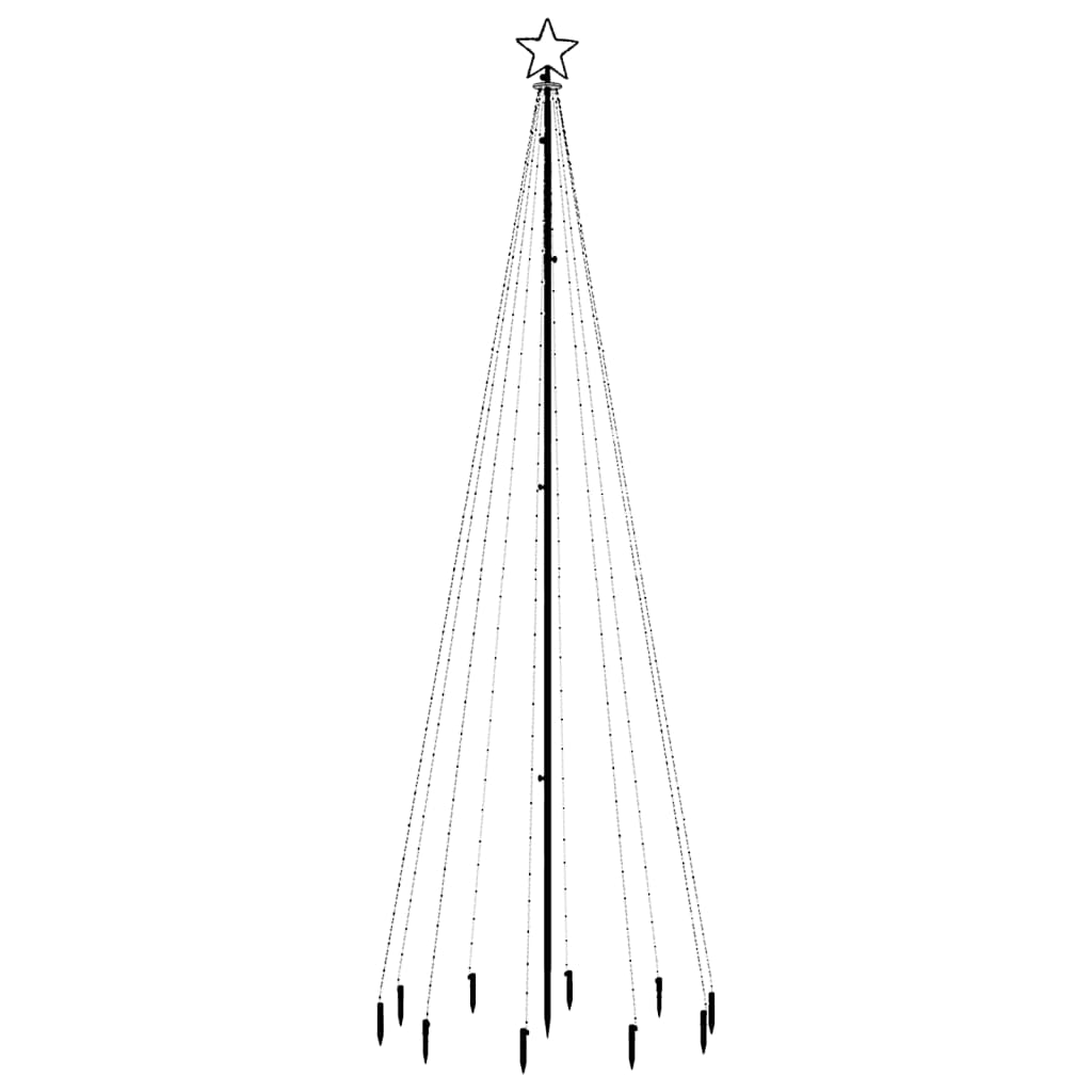 Vidaxl Christmas Tree avec broche de sol 310 LEDS blanc chaud 300 cm