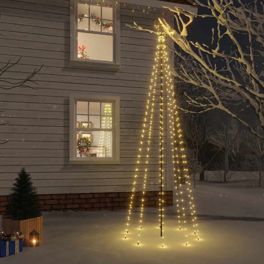 Vidaxl Christmas Tree avec broche de sol 310 LEDS blanc chaud 300 cm