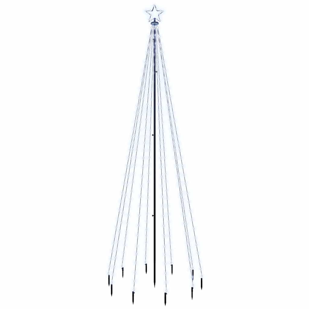 Vidaxx Sapin de Noël avec piquet 310 LED blanc froid 300 cm