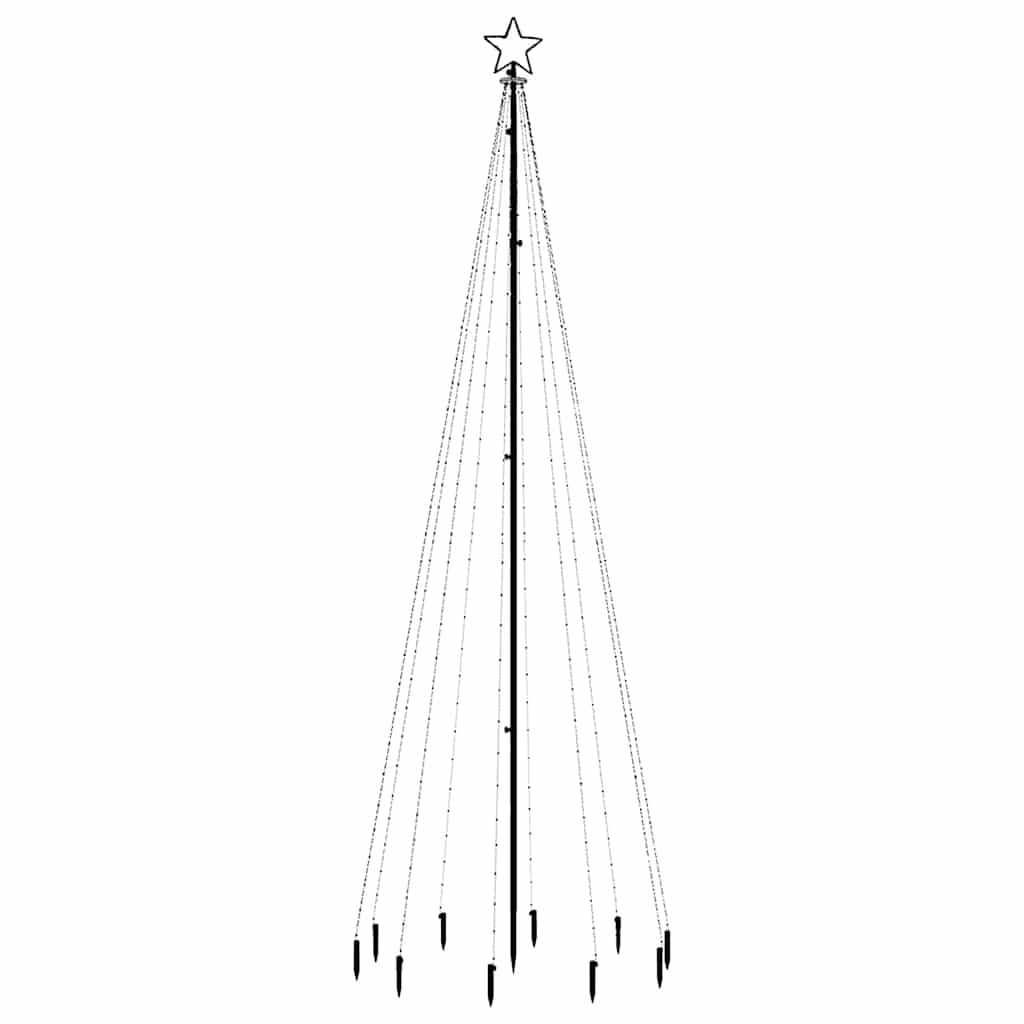 Vidaxx Sapin de Noël avec piquet 310 LED blanc froid 300 cm