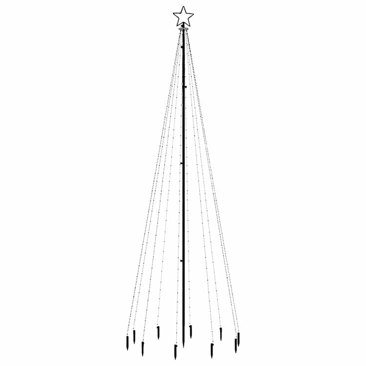 Vidaxx Sapin de Noël avec piquet 310 LED blanc froid 300 cm