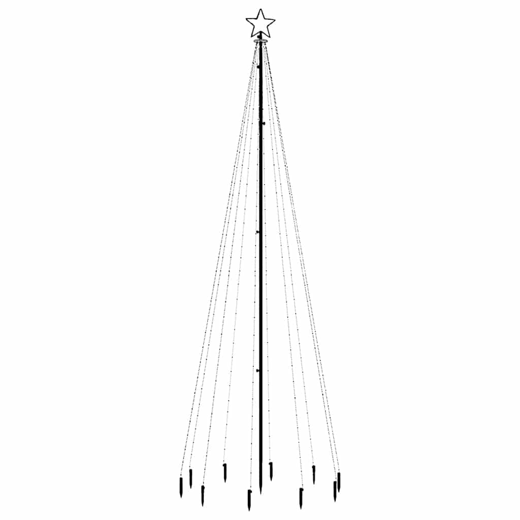 Arbre de Noël Vidaxl avec broche au sol 310 LEDS MULTICOLORÉS 300 cm