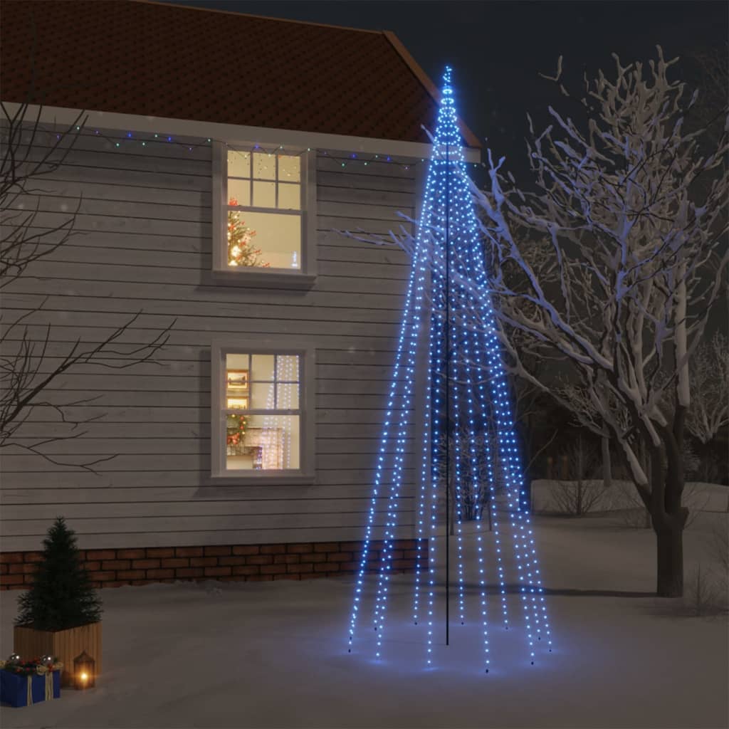 Vidaxl Christmas Tree avec broche de sol 732 LEDS BLUE 500 cm