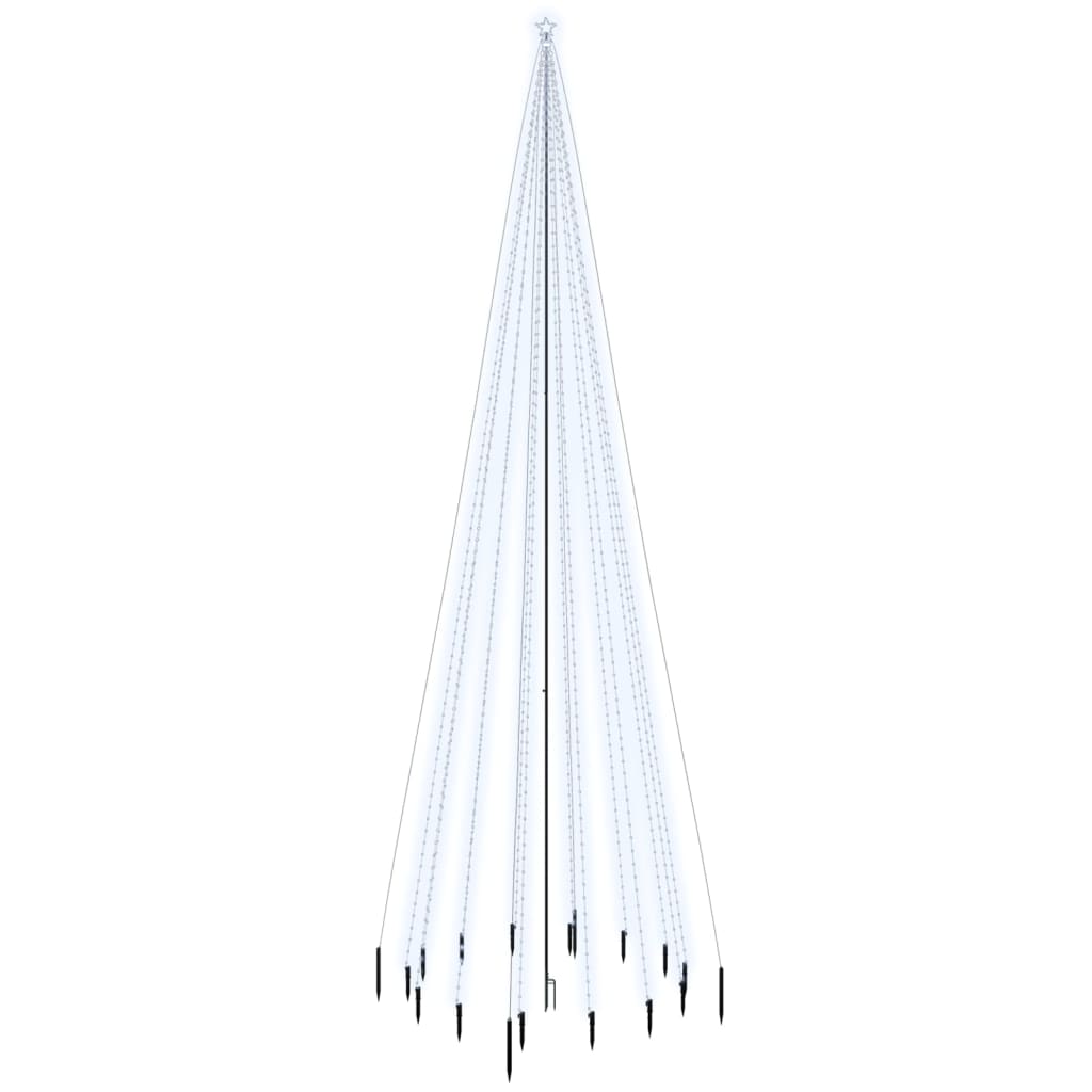 Vidaxl Christmas Tree avec broche terrestre 1134 LEDS Blanc froid 800 cm