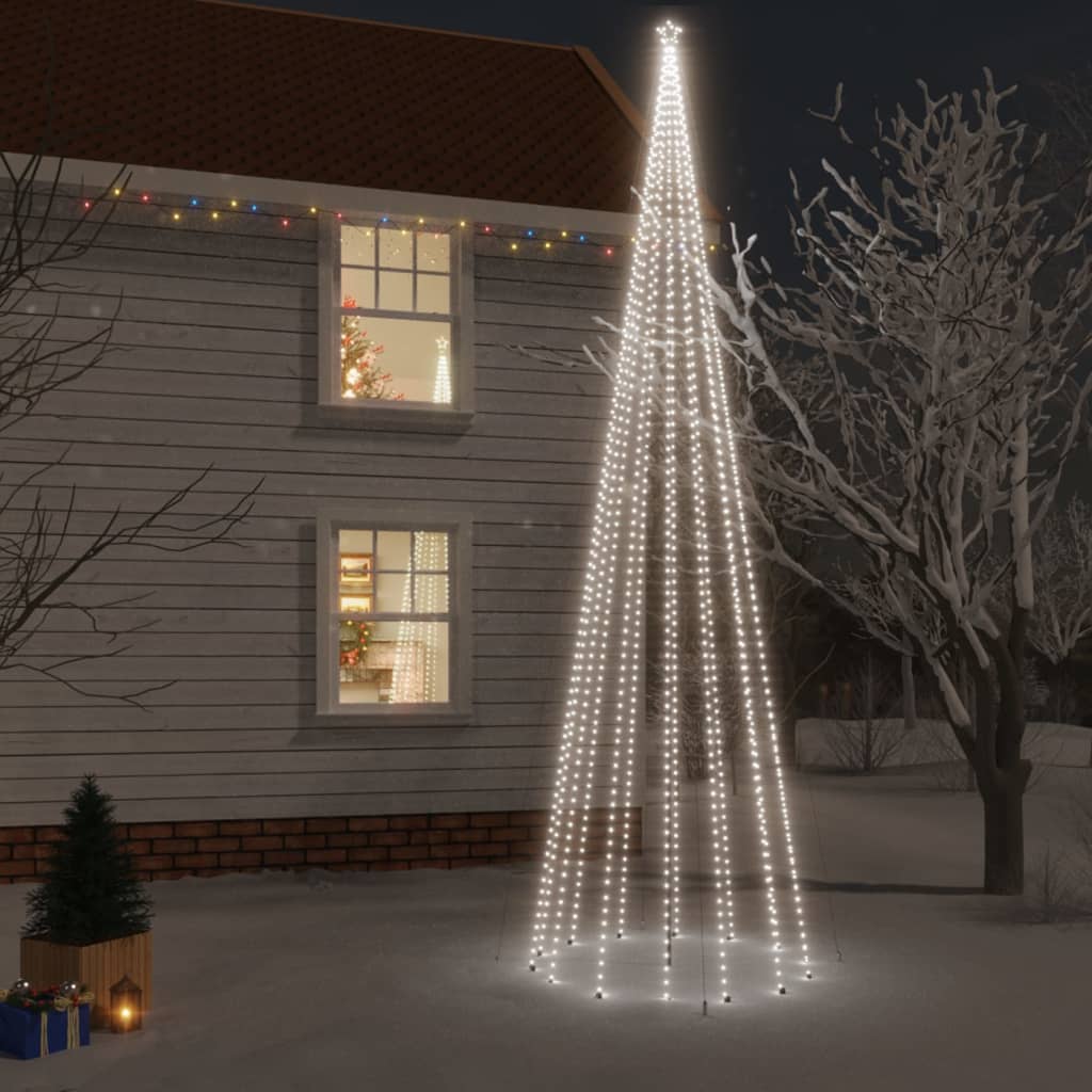 Vidaxl Christmas Tree avec broche terrestre 1134 LEDS Blanc froid 800 cm