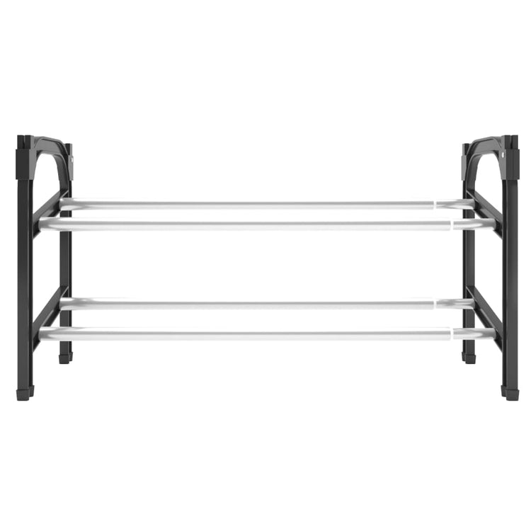 Rack de chaussures Vidaxl avec 2 étagères s'étendant 119x24x37 cm