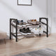 Rack de chaussures Vidaxl avec 2 étagères s'étendant 119x24x37 cm
