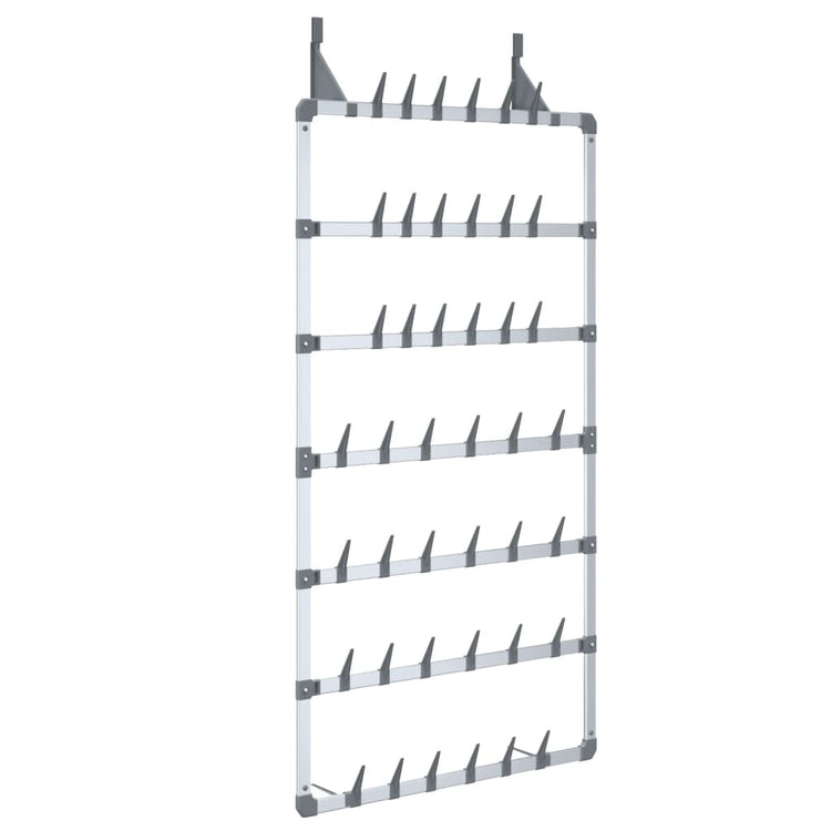 Rack à chaussures Vidaxl suspendu 66x13x139 cm de couleur argentée