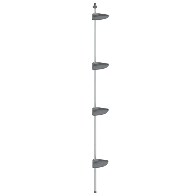 VidaXL support de douche 4 couches télescopique modèle d'angle aluminium argent