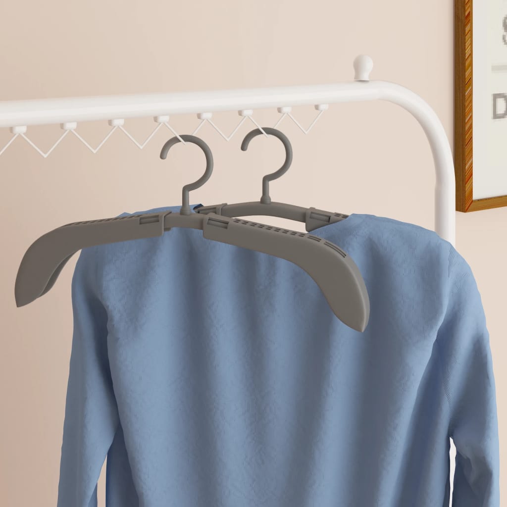 VidaXL cintres 5 pcs extensibles gris
