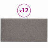 Panneaux muraux vidaxl 12 pcs 0,54 m² 30x15 cm tissu gris clair