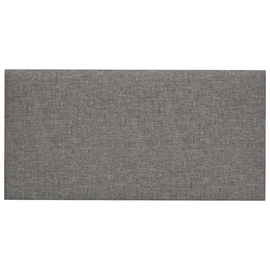 Panneaux muraux vidaxl 12 pcs 0,54 m² 30x15 cm tissu gris clair